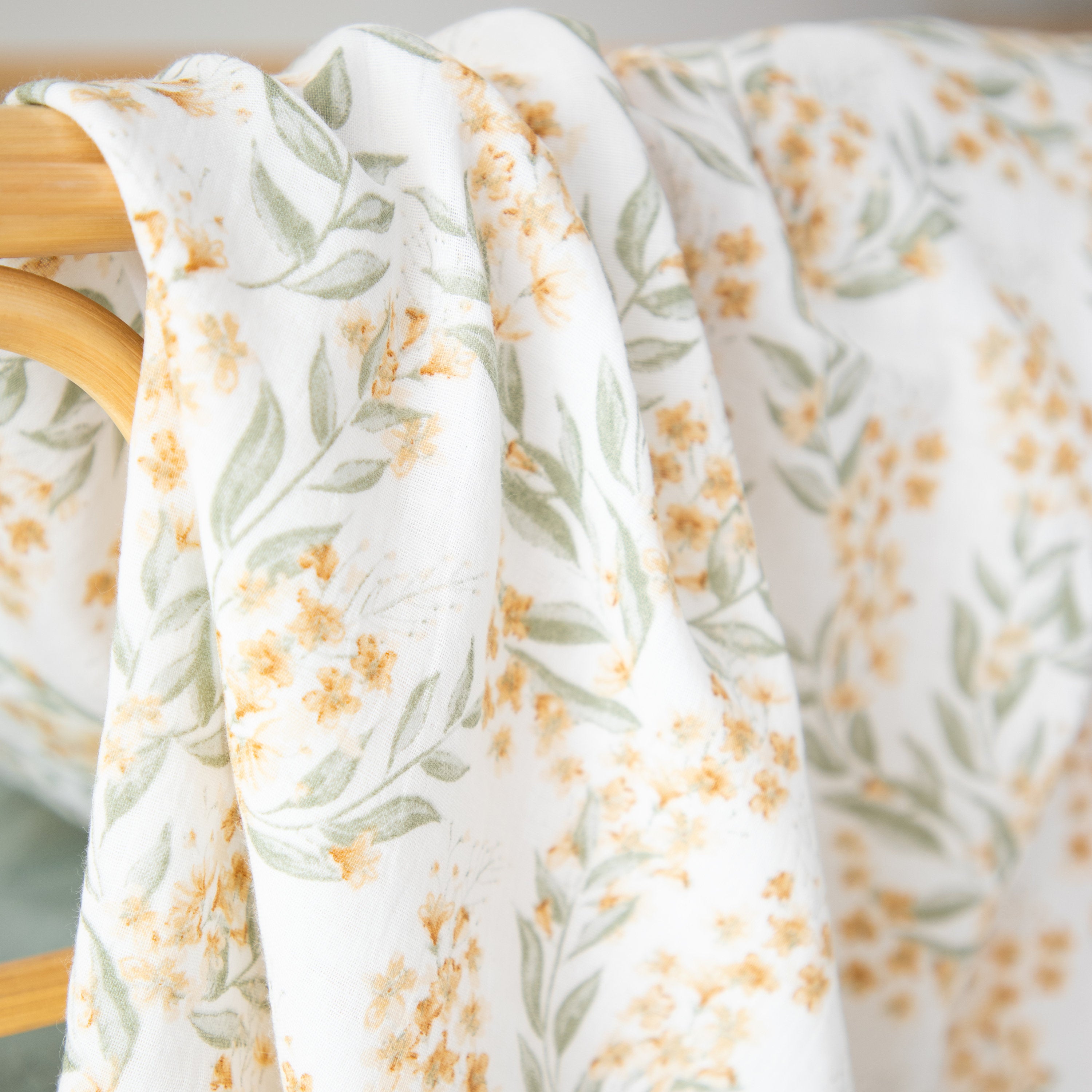 Set of 2 Muslin Wraps - Floral & Wattle