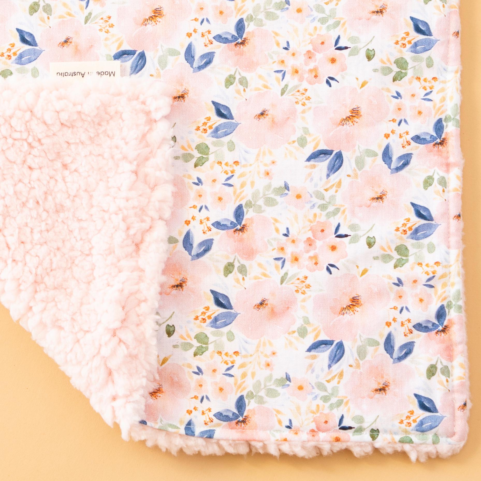 Lovey Minky Blanket - Pink Floral