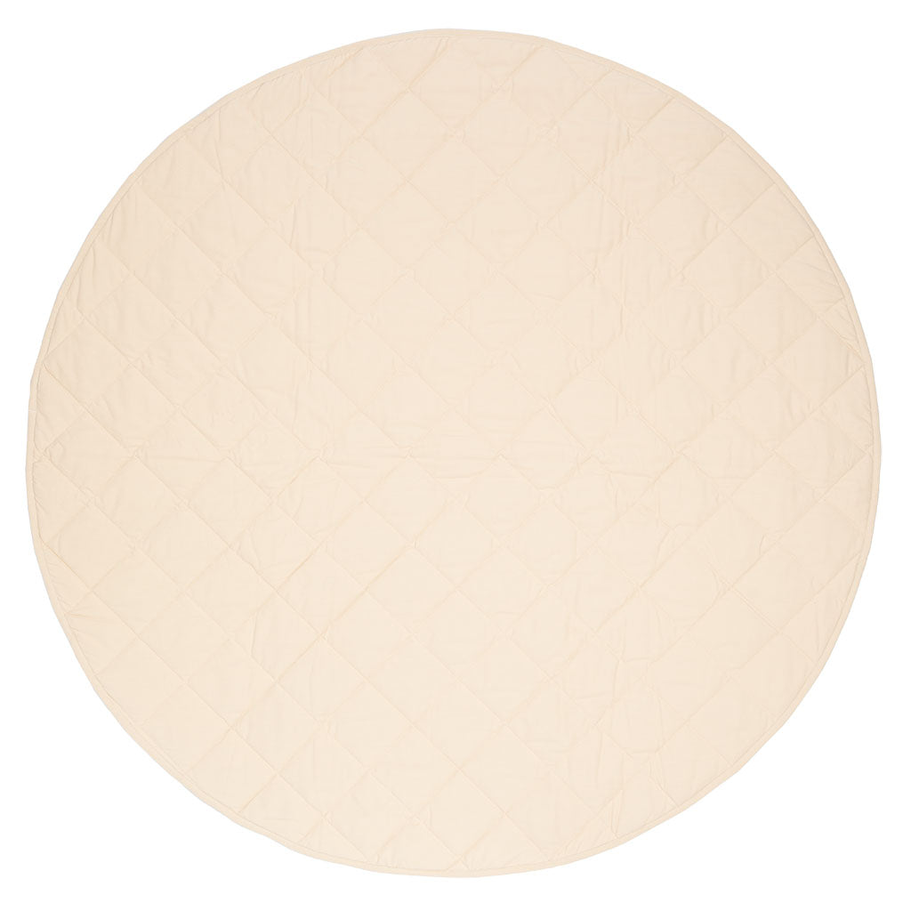 organic cotton play mat with cotton filling in neutral colour